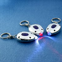 Chrome Metal 10MM LED Light with Keychain