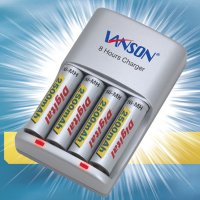 8 Hours Compact Ni-MH/Ni-Cd Charger with Timer Control