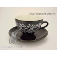 New Bone China Black color cappuccino cup & saucer