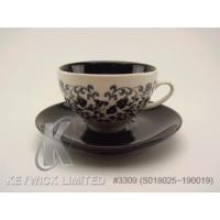 New Bone China Black color cappuccino cup & saucer