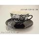 New Bone China Black color cappuccino cup & saucer