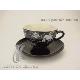 New Bone China Black color cappuccino cup & saucer