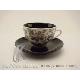 New Bone China Black color cappuccino cup & saucer