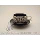 New Bone China Black Color Tea Cup