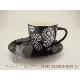 New Bone China Black & White Coffee cup & saucer