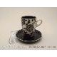 New Bone China Black & White Coffee cup & saucer