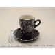 New Bone China Black & White Coffee cup & saucer