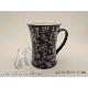 New Bone China Black color mug, #3369(E016-0019)