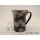 New Bone China Black color mug, #3347(E016-0019)