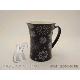 New Bone China Black color mug, #3341(E016-0019)