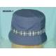 T/C Poplin Fisherman Hat with Check Mid-Band