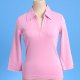 Ladies' Knitted Blouses, 3/4 Sleeves. Cotton Jersey Collar & Front Placket, 9215