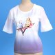 Ladies' Knitted T-Shirt with Printing & Sequines on Front Panel, M11401