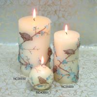 Handpainted Bird Candles