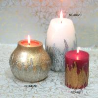 Metallic Fern Pattern Candles