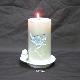 Bird Pattern Candle w/Round Tray
