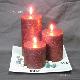 Sculpture Candle Set w/Ceramic Square Tray