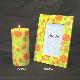 Handpainted Flower Candle and Photo Frame, NC44068, G20454