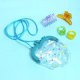 Plastic Clasp Clip, Ring and Mini Bag, HO-176