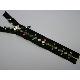 Metal zipper with rhinestone tape