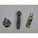 Zipper puller with silk print effect