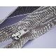 Metal Zipper in Lurex Silver Tape