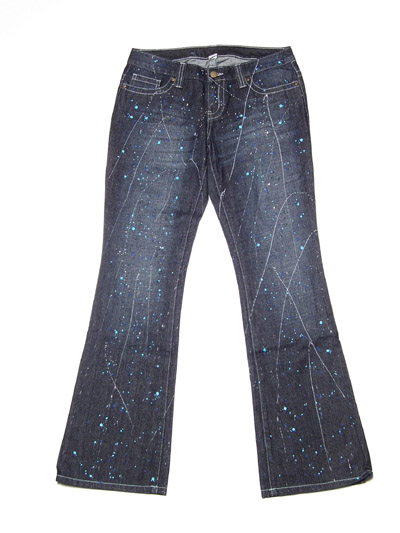 Ladies' splash printed jean