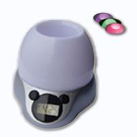 Clock W/Penholder & Colorful Light