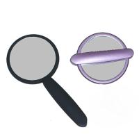 Round mirror with extendable handle