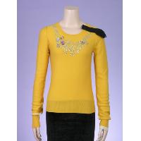 STONES NECK DETAILS LONG SLEEVES PULLOVER