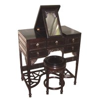 Chinese Style Dressing Table and Stool