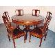 Round Dining table with 6 chairs in plain, NKH-0112ZA