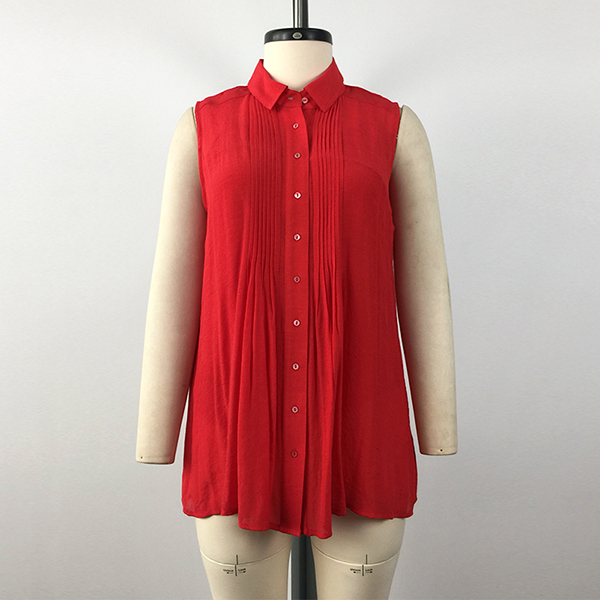 Sleeveless Woven Blouse with Lining