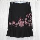 Wool Lined Skirt with Embroidery
