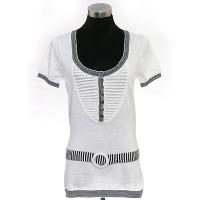 12GG Round neck Pleats detail Pullover