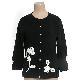 12GG Cardigan w/ self hand crochet embroidery
