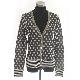 12GG V neck reversible cut & sewn Cardigan