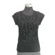 Hand knit large cross cable on front and see through on back