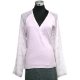 12GG jersey w/chiffon on sleeves and belt cardigan