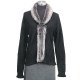 7GG V neck fur collar long sleeves cardigan, CPL77026