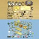 Metal buttons, buckles and eyelets