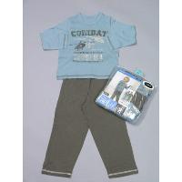 YB 3PK LS +LL Army PJ set with placement print