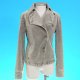 Ladies 98% cotton 2% spandex woven velvet jacket with acid/snow wash