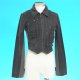 Ladies 100% cotton woven jacket with 2X2 rib in vintage wash