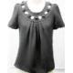 100% Polyester Black Lady's Blouse