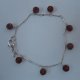Red Stone Silver Bracelet