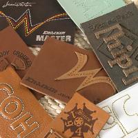 Embroidery leather badge