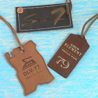 Leather hang tag