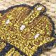 Metallic embroidery patch