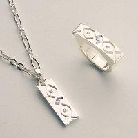 Silver Pendant and Ring Set